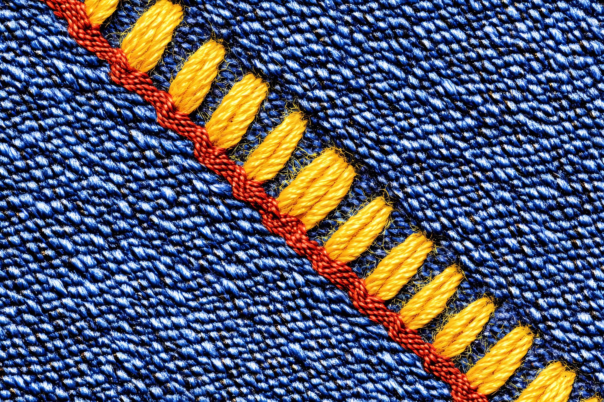 Dettaglio ricamo su denim